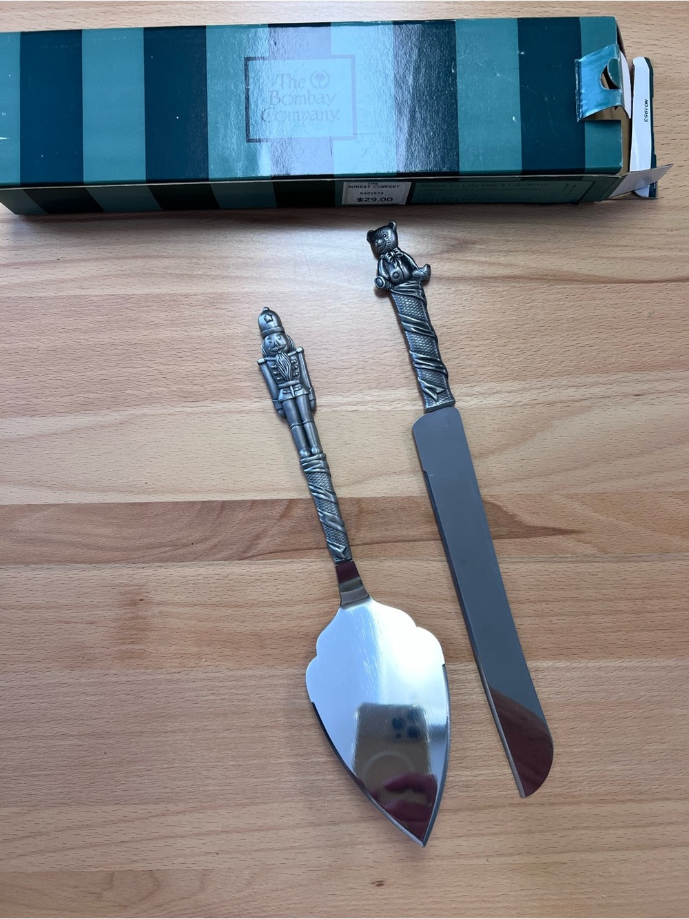 Stainless Steel Toy Cake Server and Knife Set - The Bombay Company